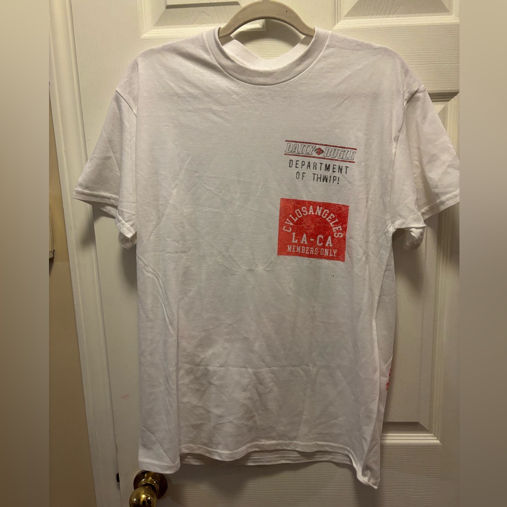 Civil Regimexmarvel Spiderman “Hero Or Menace” White T-Shirt Size Med Brand New!